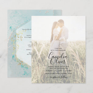 LeahG INK Sea Glass Türkis Gold Aqua INVITE