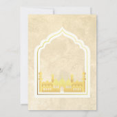 LeahG Islamische Wedding Gold Moschee Elegant Nika Einladung (Rückseite)