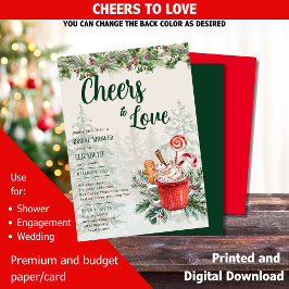 LeahG jubelt Liebe Winter Brautparty Hochzeit Einladung