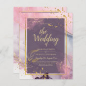 LeahG® Lavender INK Mauve Lila Gold Wedding (Vorne/Hinten)