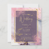 LeahG® Lavender INK Mauve Lila Gold Wedding (Vorderseite)