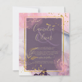 LeahG® Lavender INK Mauve Lila Gold Wedding