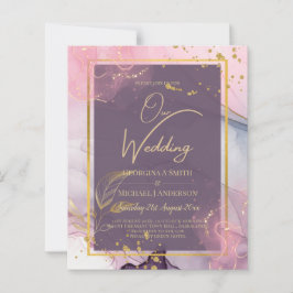 LeahG® Lavender INK Mauve Lila Gold Wedding