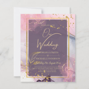LeahG® Lavender INK Mauve Lila Gold Wedding