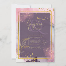 LeahG® Lavender INK Mauve Lila Gold Wedding