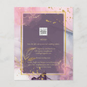 LeahG® Lavender INK Mauve Lila Gold Wedding Flyer (Hinten)