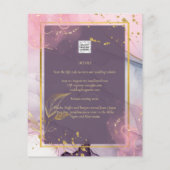 LeahG® Lavender INK Mauve Lila Gold Wedding Flyer (Hinten)
