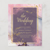 LeahG® Lavender INK Mauve Lila Gold Wedding Flyer (Vorne)