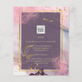 LeahG® Lavender INK Mauve Lila Gold Wedding Flyer (Hinten)