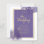 LeahG LILA GOLD Wedding Lavender ALCOHOL INK (Vorderseite)