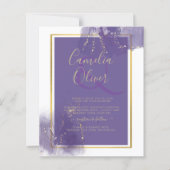 LeahG LILA GOLD Wedding Lavender ALCOHOL INK (Vorderseite)