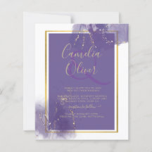 LeahG LILA GOLD Wedding Lavender ALCOHOL INK