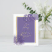 LeahG LILA GOLD Wedding Lavender ALCOHOL INK (Stehend Vorderseite)