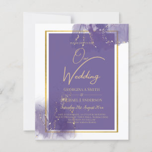 LeahG LILA GOLD Wedding Lavender ALCOHOL INK