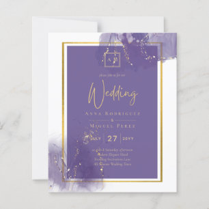 LeahG LILA GOLD Wedding Lavender ALCOHOL INK