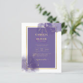 LeahG LILA GOLD Wedding Lavender ALCOHOL INK (Stehend Vorderseite)