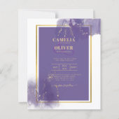 LeahG LILA GOLD Wedding Lavender ALCOHOL INK (Vorderseite)