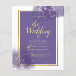 LeahG LILA GOLD Wedding Lavender ALCOHOL INK Flyer