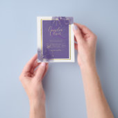 LeahG LILA GOLD Wedding Lavender ALCOHOL INK Flyer (Gruppe)