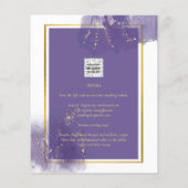 LeahG LILA GOLD Wedding Lavender ALCOHOL INK Flyer (Hinten)
