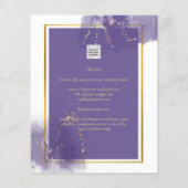 LeahG LILA GOLD Wedding Lavender ALCOHOL INK Flyer (Hinten)