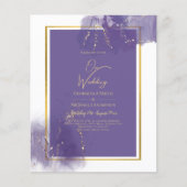 LeahG LILA GOLD Wedding Lavender ALCOHOL INK Flyer (Vorne)