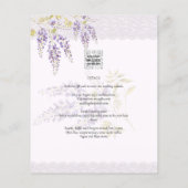 LeahG Lila WISTERIA Lace Floral Wedding INVITE (Rückseite)