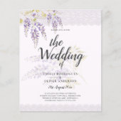 LeahG Lila WISTERIA Lace Floral Wedding INVITE (Vorderseite)