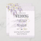 LeahG Lila WISTERIA Lace Floral Wedding INVITE (Vorne/Hinten)
