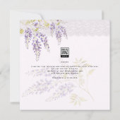 LeahG Lila WISTERIA Lace Floral Wedding INVITE (Rückseite)