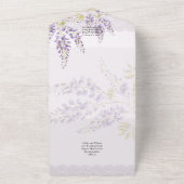 LeahG Lila WISTERIA Lace Floral Wedding INVITE All In One Einladung (Außenbereich)