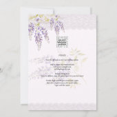 LeahG Lila WISTERIA Lace Floral Wedding INVITE Einladung (Rückseite)