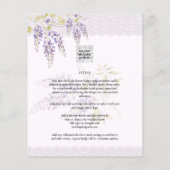 LeahG Lila WISTERIA Lace Floral Wedding INVITE Flyer (Hinten)