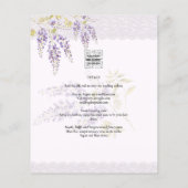 LeahG Lila WISTERIA Lace Floral Wedding INVITE Flyer (Hinten)