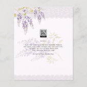 LeahG Lila WISTERIA Lace Floral Wedding INVITE Flyer (Hinten)