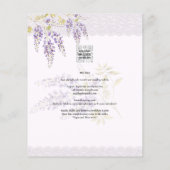 LeahG Lila WISTERIA Lace Floral Wedding INVITE Flyer (Hinten)