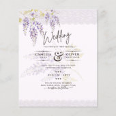LeahG Lila WISTERIA Lace Floral Wedding INVITE Flyer (Vorne)
