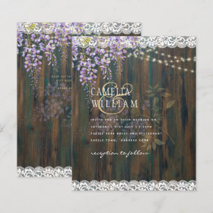 LeahG Lila WISTERIA Rustikale Hochzeit