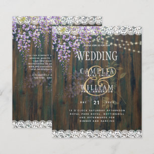 LeahG Lila WISTERIA Rustikale Hochzeit