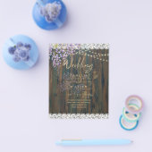 LeahG Lila WISTERIA Rustikale Hochzeit Flyer (Einzeln)