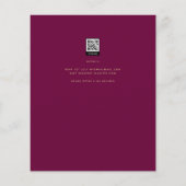 LeahG Magenta Berry Pink Wedding Einladung Flyer (Hinten)