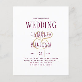 LeahG Magenta Berry Pink Wedding Einladung Flyer