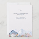 LeahG Mountain Scene Winter Kraft Wedding Einladung (Rückseite)