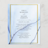 LeahG Navy Blue Gold INK Abstrakt Wedding INVITE Flyer (Vorne)