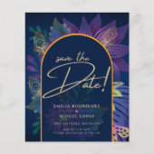 LeahG Navy Lila Gold JEWEL TONES Wedding INVITE (Vorderseite)