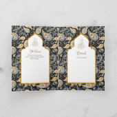 LeahG Paisley Verzierter islamischer Hochzeitsempf Karte (Innenseite)