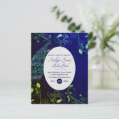 LeahG Peacock Blue Islamic Muslim Wedding lädt ein (Stehend Vorderseite)