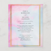 LeahG Pink Aqua Blue Gold INK Wedding INVITE Flyer (Vorne)
