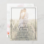 LeahG Pink Calla Lilies Elegant Wedding Invite (Vorne/Hinten)