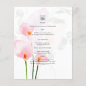 LeahG Pink Calla Lily Floral Wedding Einladung (Rückseite)